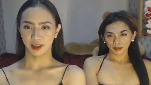 oriental Skinny trannies Double penis blow job