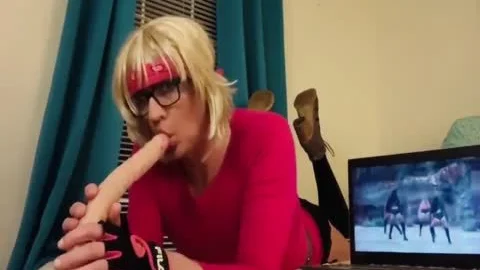 amazing dildo DEEPTHROAT SISSY naughty SISSY booty IN WINDOW