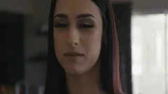 Tanned european tranny Khloe Kay blowjobs