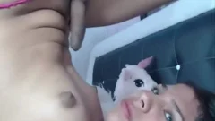 BigCock TS latina astonishing legal age teenager Selfsuck