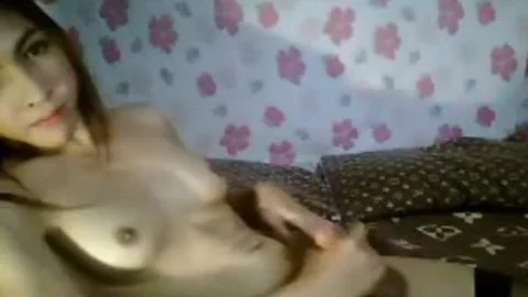 shemale Cums All Over Herself