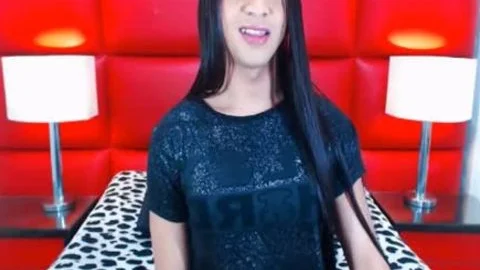 Twerking sheboy Playing With Her ass And ramrod