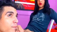 guy Slurps tranny massive wang And Masturbates