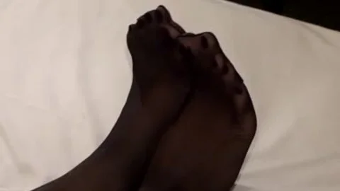 asian tgirl Peggy's Foot Fetish With Her large dark dildo