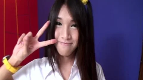Asian masturbating